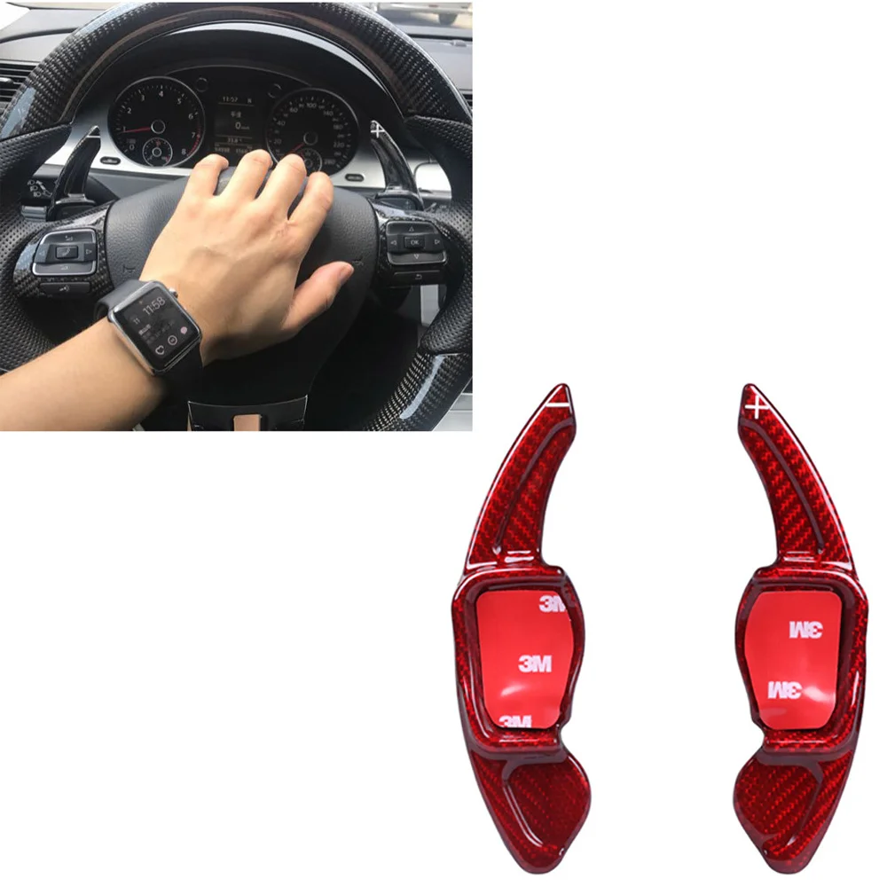 

For Volkswagen VW Golf MK5 MK6 GTI R20 R32 R36 CC Scirocco Real Carbon Fiber Steering Wheel Paddle Shifter Gear Shift Extension