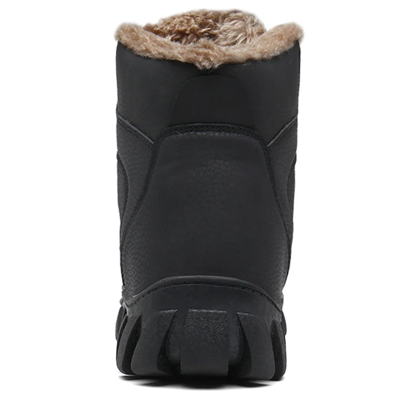 2019 кожаные зимние ботинки с флисовой подкладкой утолщенная Водонепроницаемая
