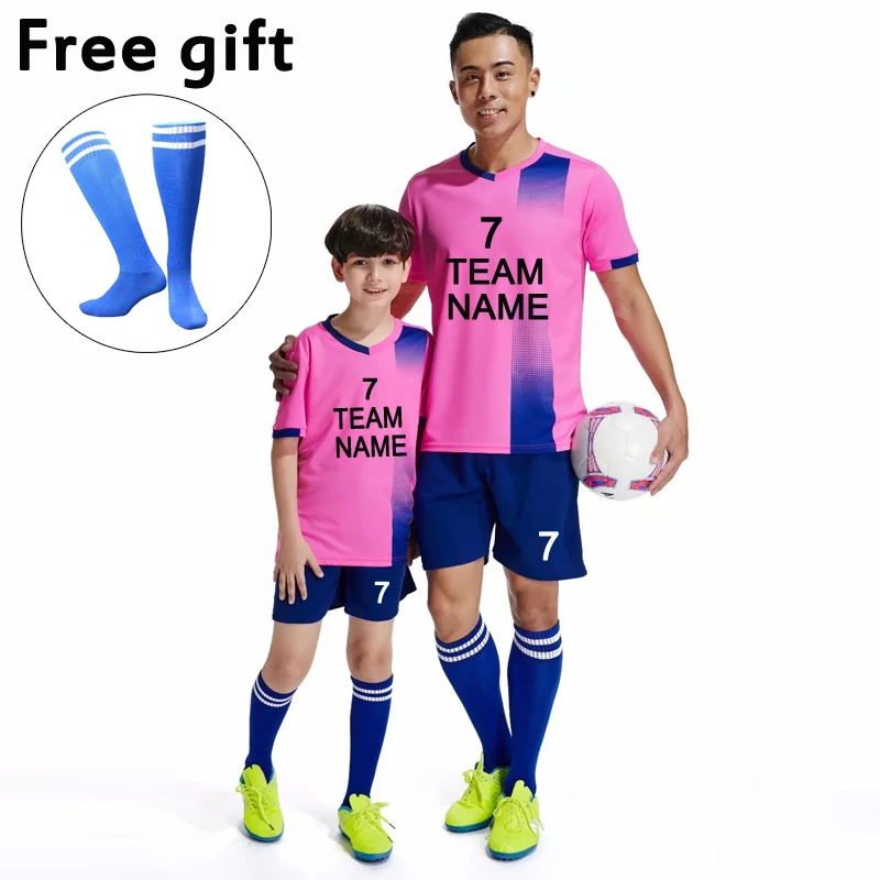 Новинка футбольные комплекты для мальчиков и девочек костюмы взрослых на заказ