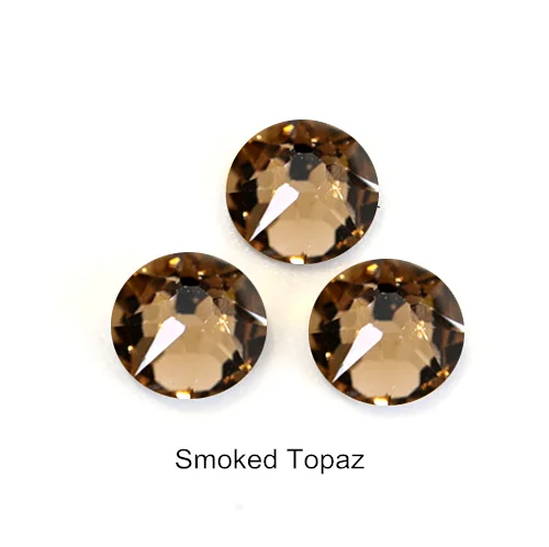 Smoked Topaz 2088 граненые Стразы отличного качества для ногтей с плоской задней поверхностью, много цветов, стразы для украшения ногтей Y3813 - Цвет: Smoked Topaz