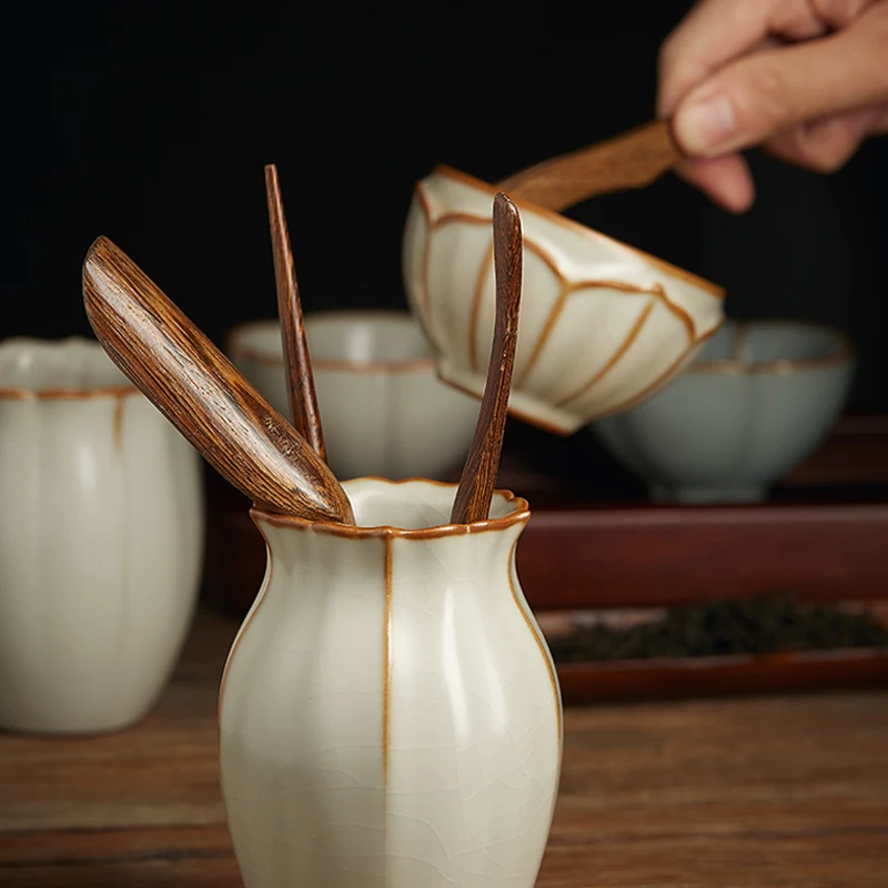 

Tea Ceremony Utensil Tools Set Tea Accessories Tube Spoon Tongs Tea Needle Kung Fu Tea Ceremony Set Tea Utensils 6pcs/set