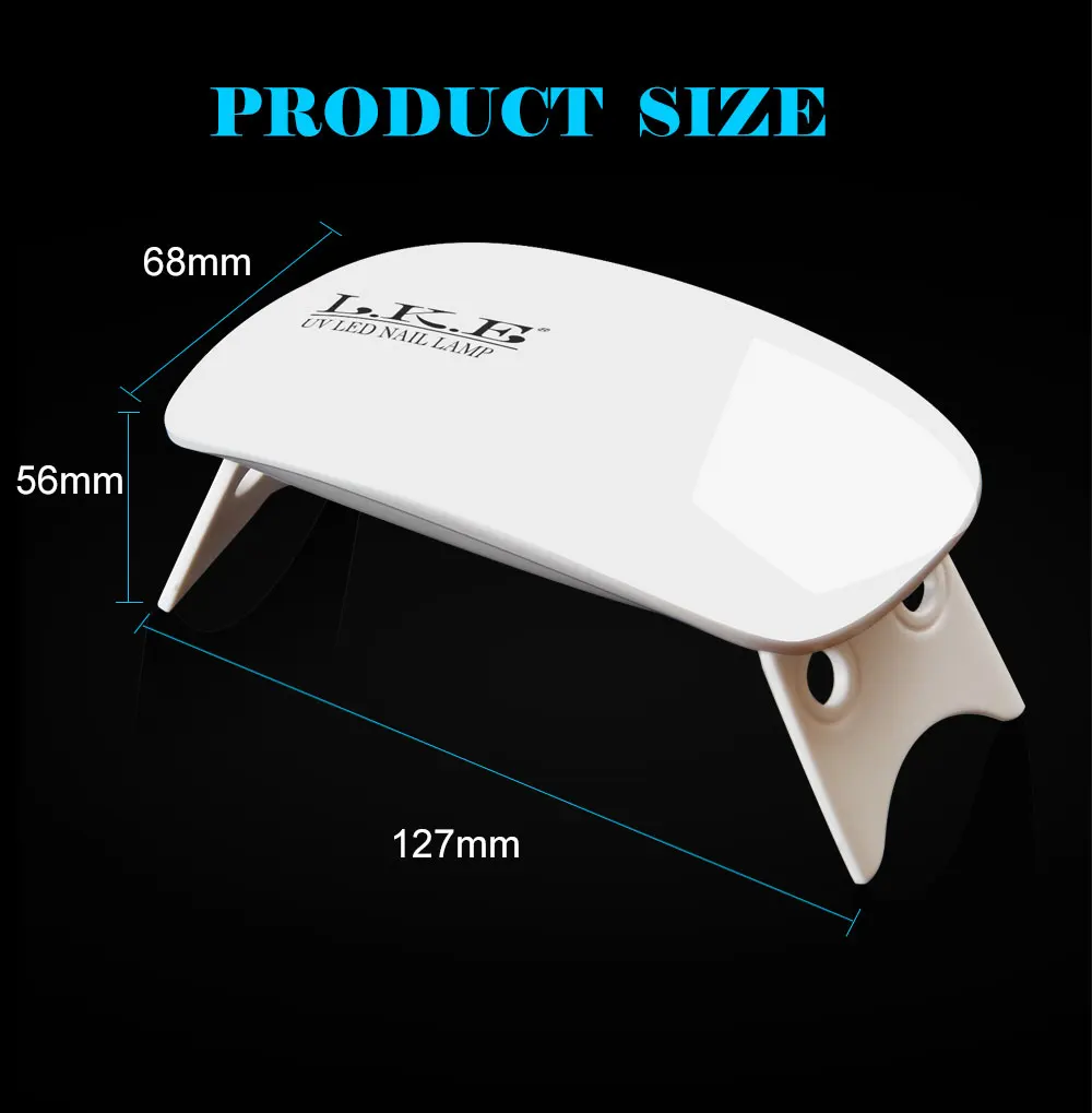 Сушилка для ногтей LEK 6 Вт портативный светодиодный УФ светильник с кабелем Micro USB