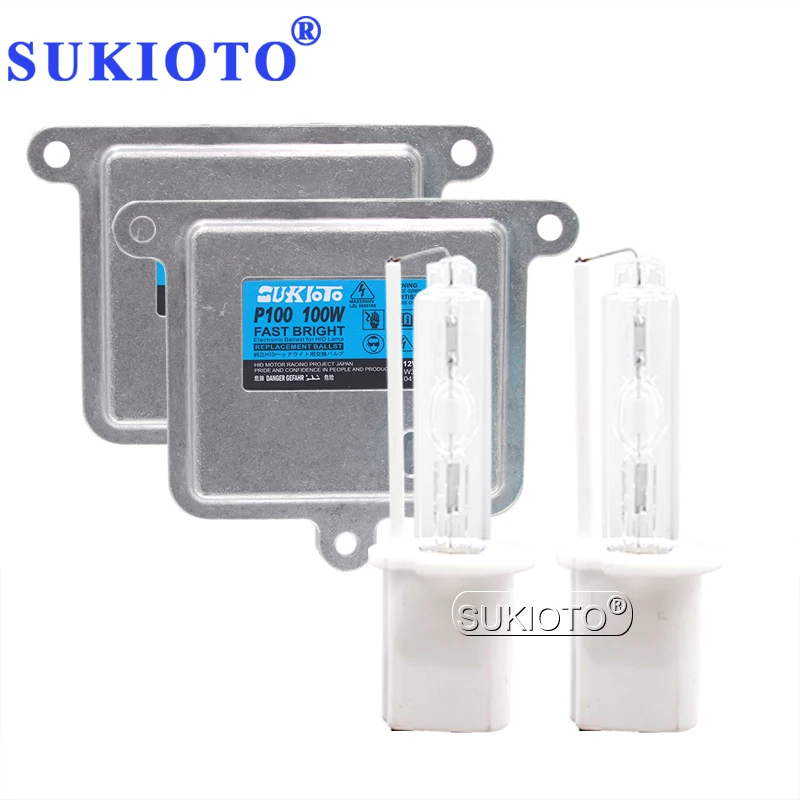 Комплект ксеноновых фар SUKIOTO 100 Вт HID H3 H1 H7 H11 9005 9006 D2H 6000K 4300K 5000K 8000K 12 В|Лампы для