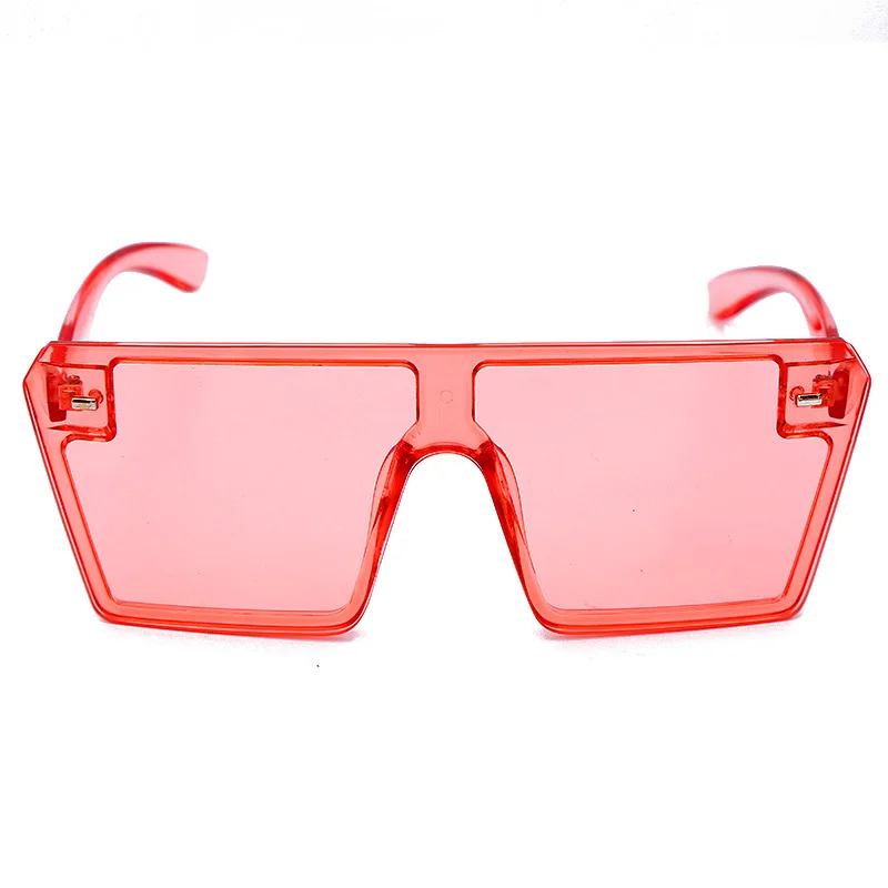 

Square One Piece Sunglasses Women Candy Colors Eyewear Fashion Oversize Rectangle Sun Glasses For Female Vintage Popular Glasses