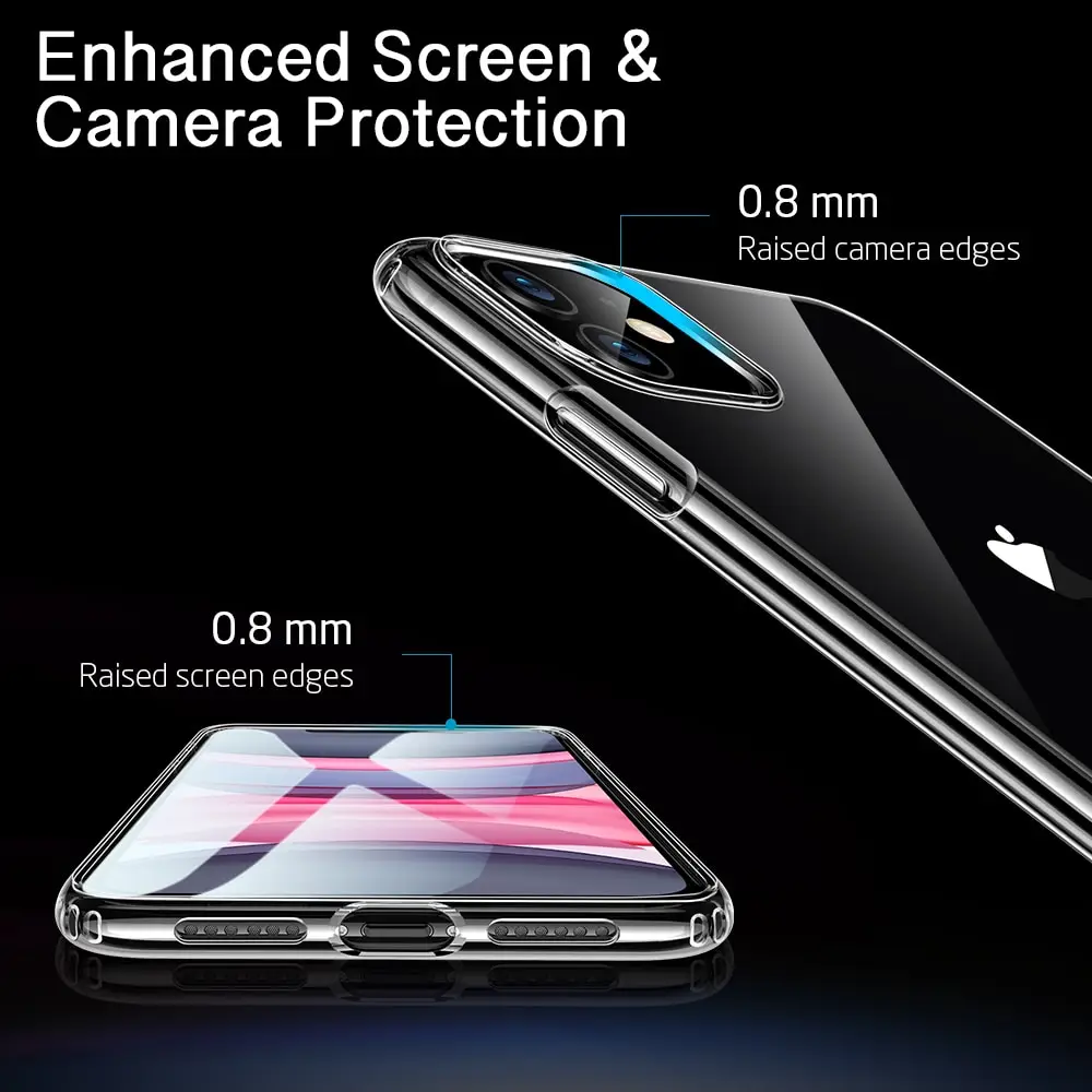 Чехол ESR для телефона iPhone SE 2020 X XS XR 11 Pro Max мягкий прозрачный бампер из ТПУ чехол 11Pro