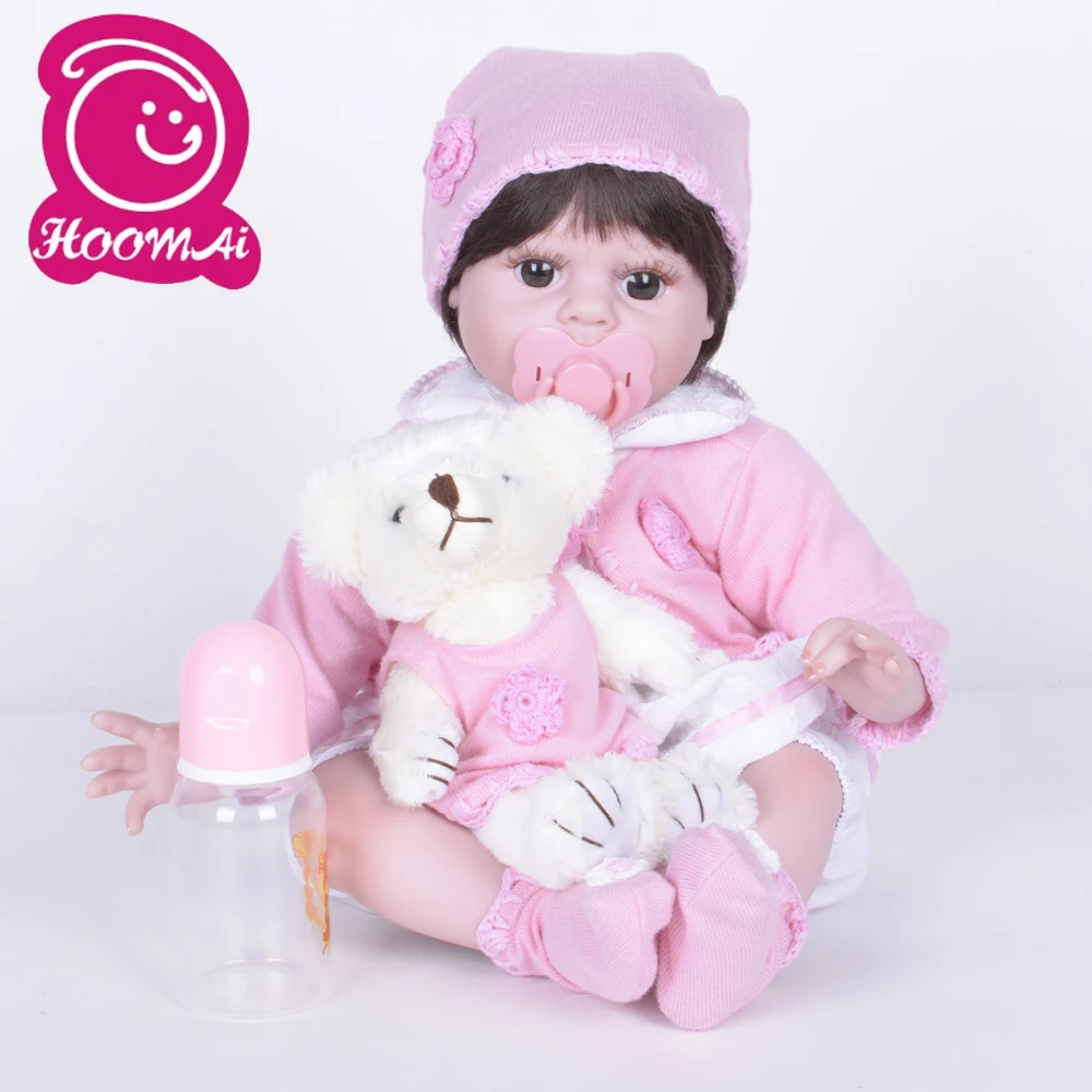 Реалистичный вид 22 дюйма Bebe Reborn Baby Doll силиконовая виниловая ткань Реалистичная