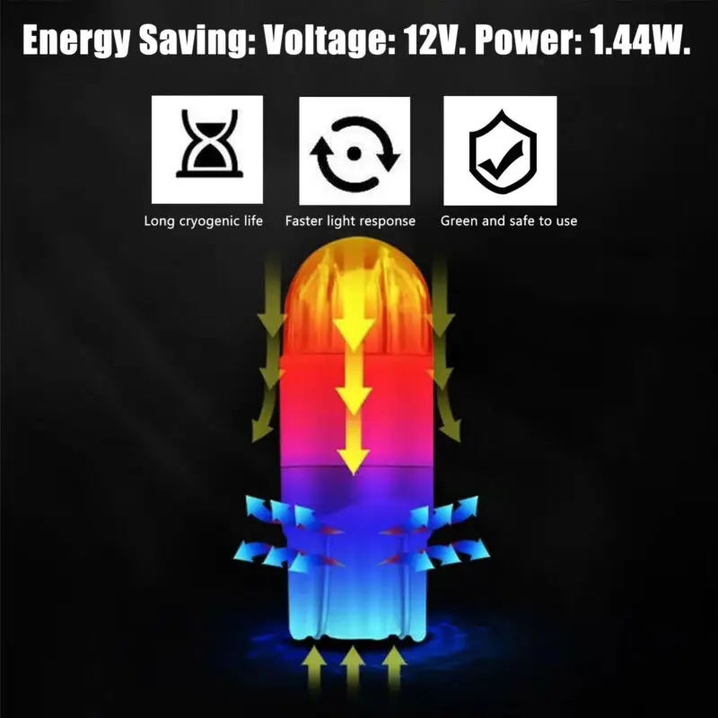 

DC 12V Light Bulbs LED Light Bulb Parts Replacement W5W 10Pcs White 2SMD