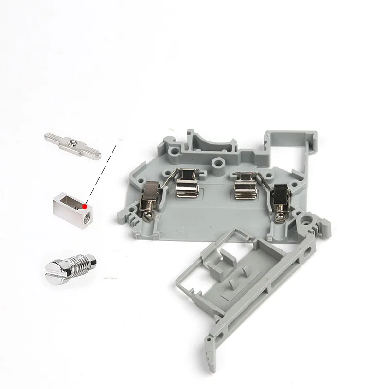 50PCS UK5-HESI UK5RD 4mm2 DIN Rail Screw Clamp Fuse Holder Base Terminal Blocks Connector UK Accessories on - 50 шт. UK5-HESI UK5RD 4мм2 ДИН-рейка винтовой зажим держатель предохранителя базовый терминальный блок соединительная группа аксессуаров Великобр