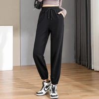 2022 new women black jogging sweatpants lady for pants baggy sports gray jogger high waist sweat casual female trousers