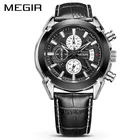 Megir оригинальные мужские кварцевые часы Reloj Hombre кожа бизнес часы мужские часы хронограф армии военные часы спортивные для мужчин