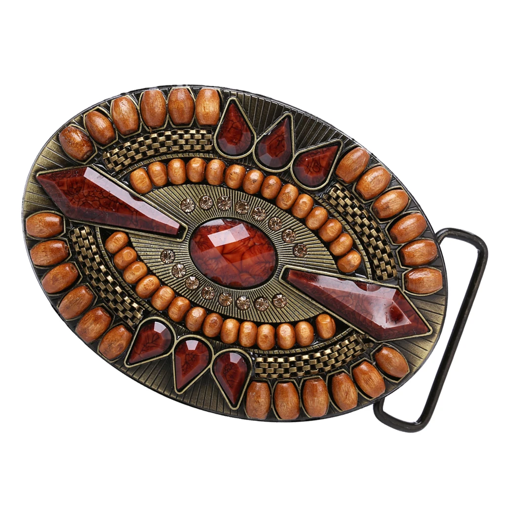

Mens Western Bohemian Boho Indian Jeans Vintage Belt Buckle