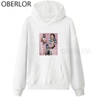 Худи женское осеннее, с длинным рукавом и принтом, с круглым вырезом