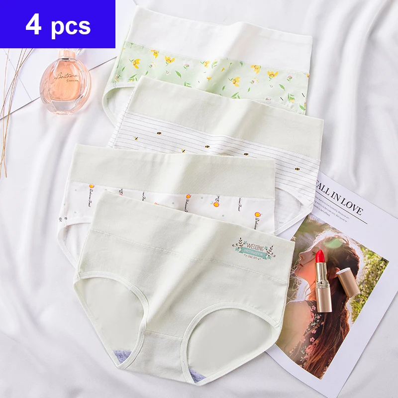 4psc/лот для девочек натуральный хлопок трусы Бесшовные трусики женщин удобные