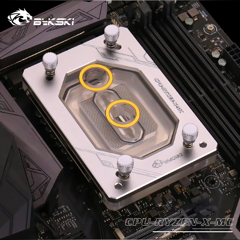 Bykski Процессор блок использовать для AMD RYZEN3000 AM3 AM4 1950X TR4 X399 X570 материнская плата/RYZEN 3000/5000/7000 5V 3PIN A-RGB AURA