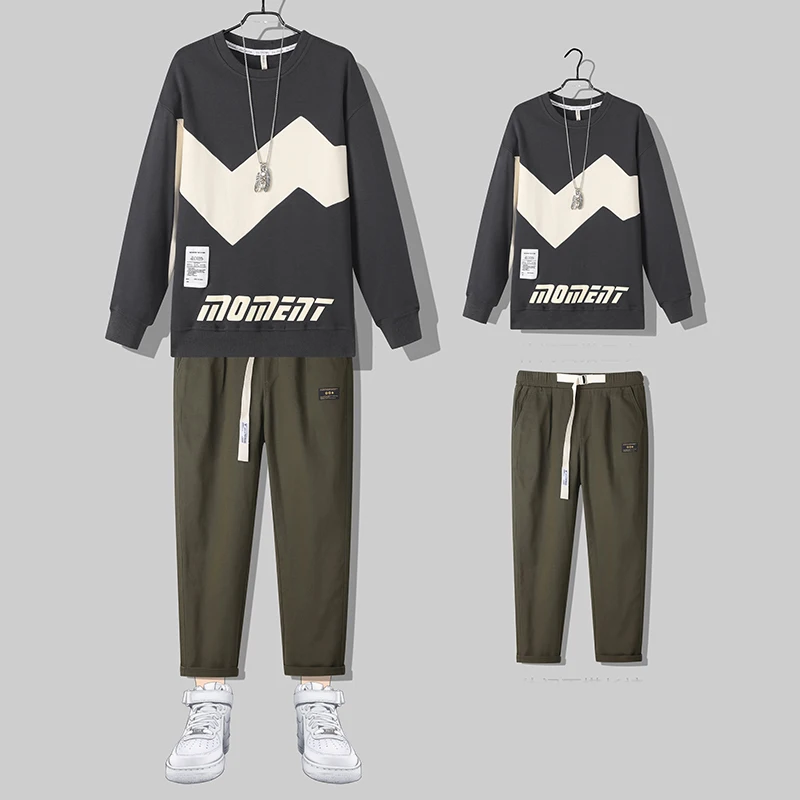 

New Men Set Solid 2020 Autumn Men's Sportswear Tracksuits Hoodies+Pants 2PCS Sets Hip Hop Streetwear Loose Sweatsuit 28534
