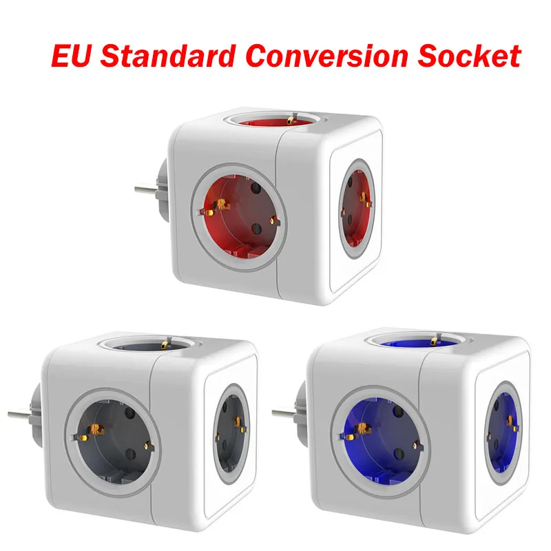 

EU Standard Conversion Socket Smart Outlet Extension Adapter Power Strip Socket without USB EU Plug Power Cube Power Strip
