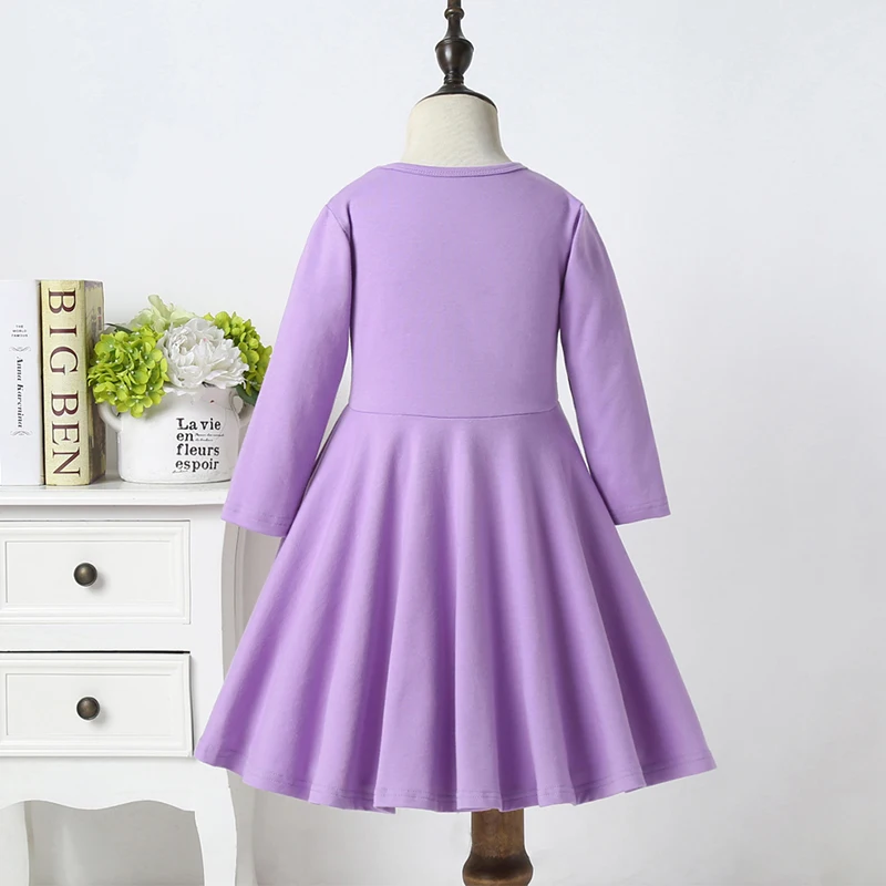 Новинка 2020 года летнее платье с рисунком пони для маленьких девочек фиолетовые