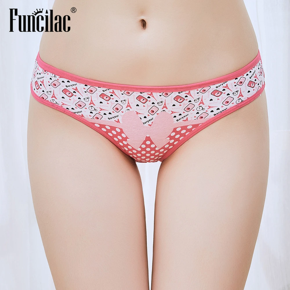 Трусы женские FUNCILAC хлопок цвет в ассортименте M L XL XXL 3 шт./лот | Женская одежда