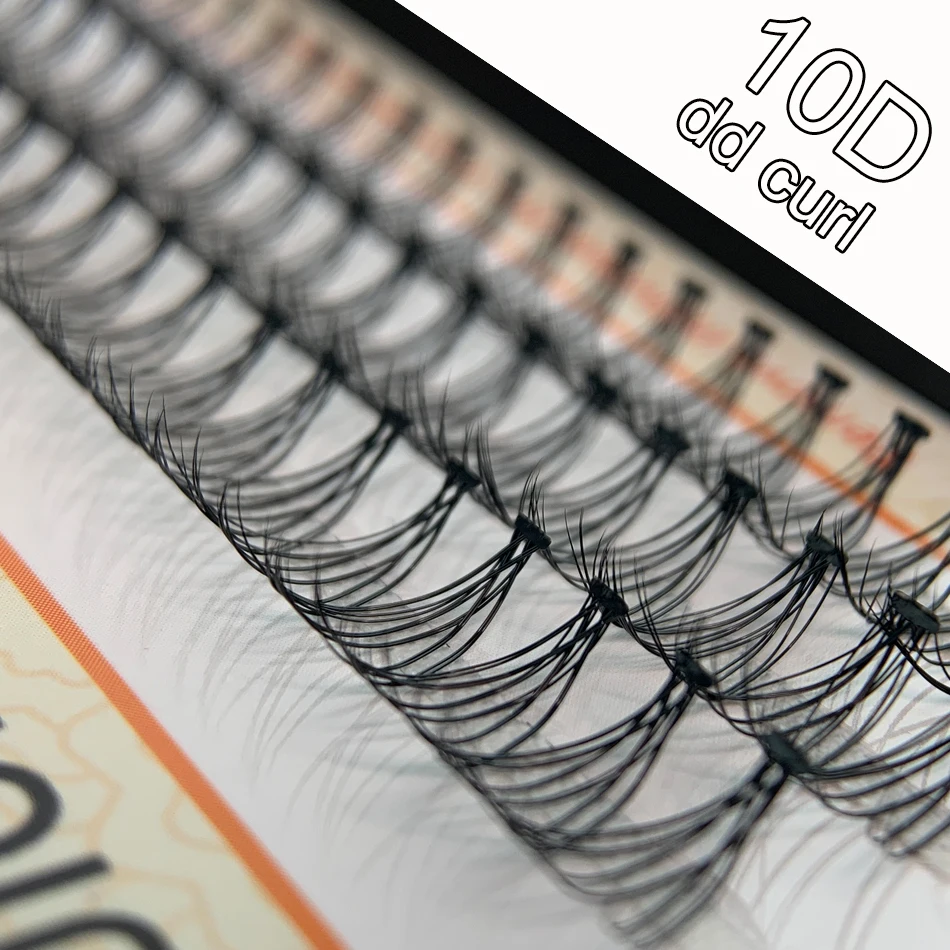 Ресницы Накладные IGUIONSS 10D натуральные длинные черные искусственные пучки с