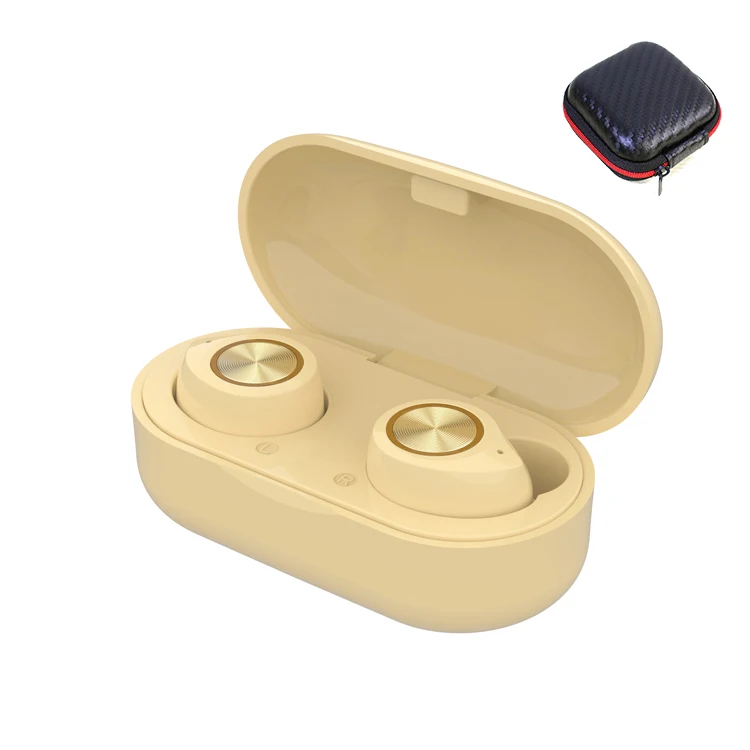 Yellow with box TW60 TWS беспроводные наушники Bluetooth 5,0 Hi-Fi стерео гарнитура сенсорное управление Handsfree Мини наушники встроенный HD микрофон для женщин и девушек - Цвет: Yellow with box