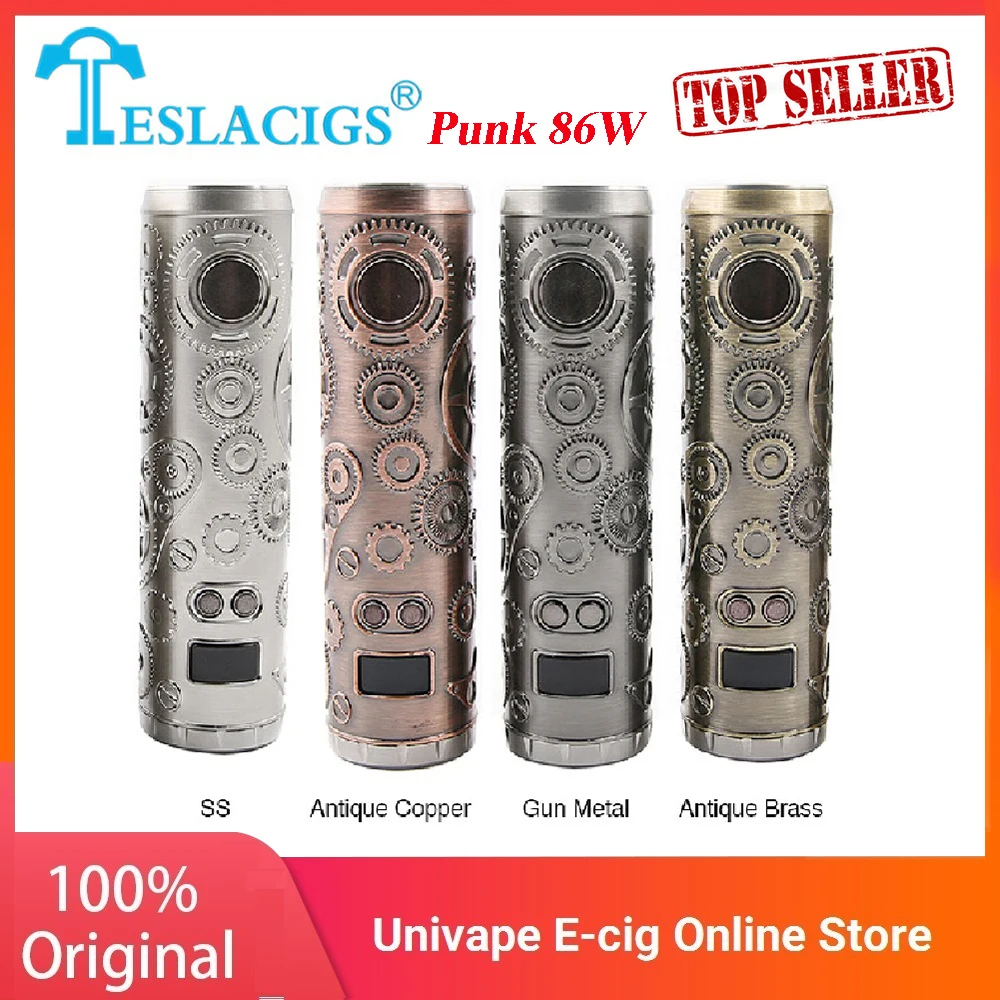 Электронные сигареты Tesla Punk 86W Mod Teslacigs Max Питание от аккумулятора 18650 в стиле панк