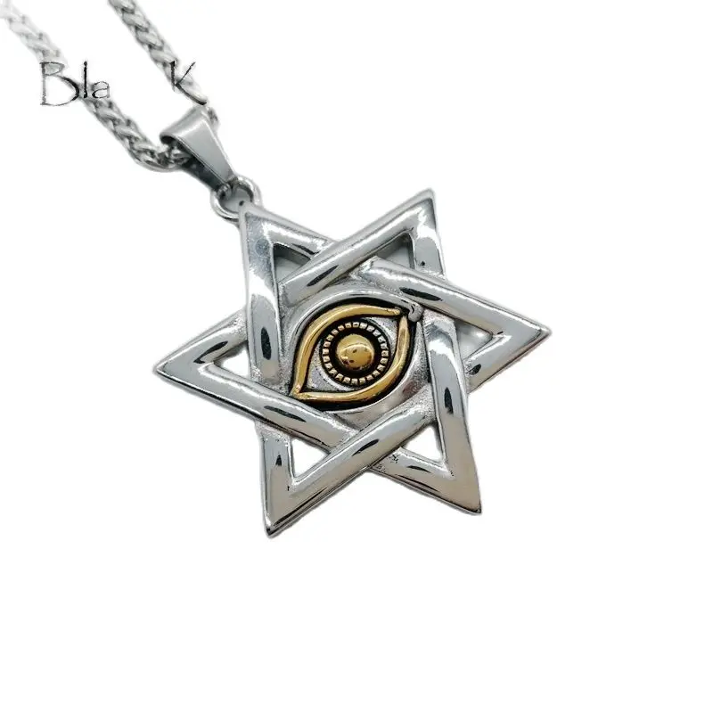Ожерелье с подвеской Звезда Давида из нержавеющей стали|Ожерелья подвеской| |
