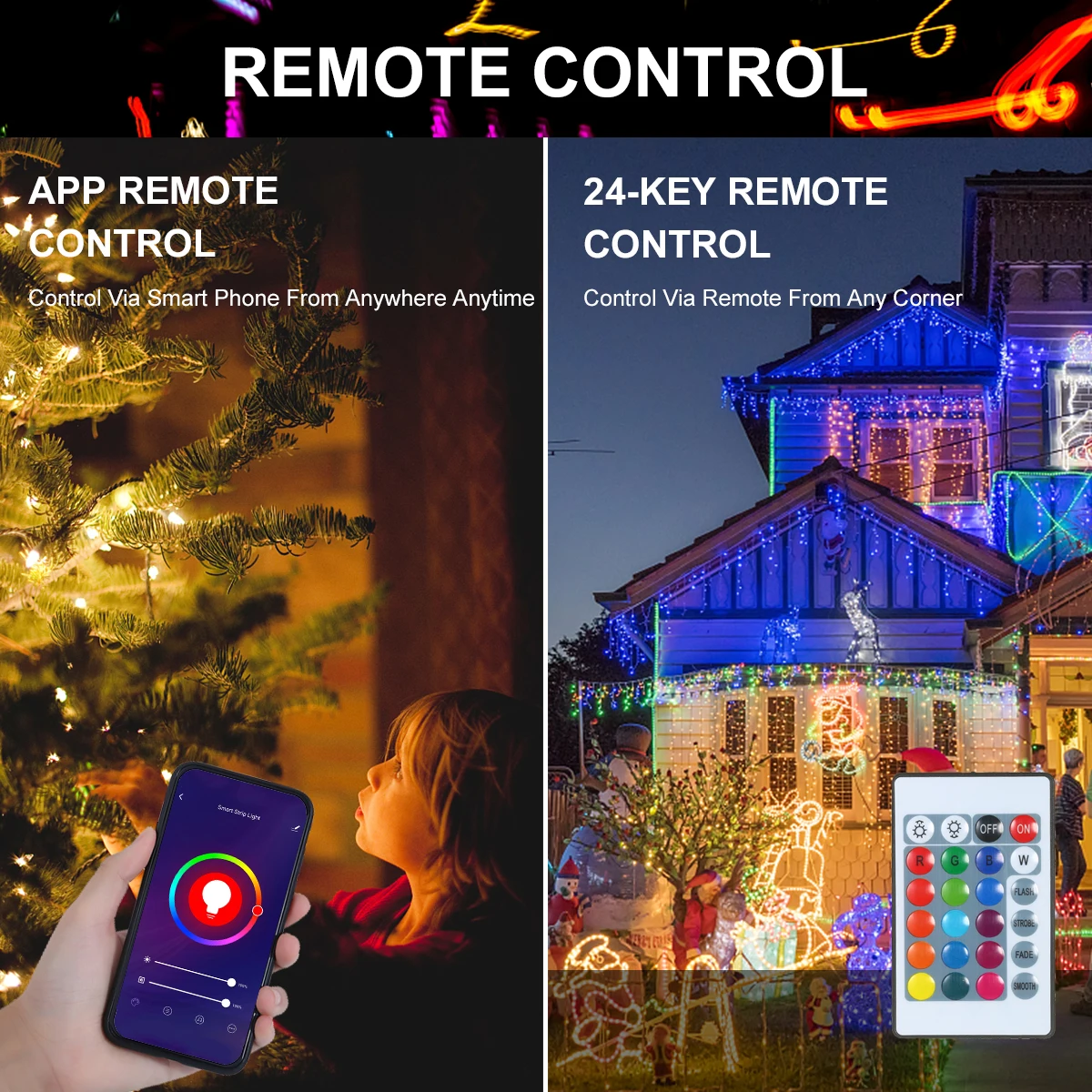 Умная Водонепроницаемая светодиодная ленсветильник с Wi-Fi RGB управление через