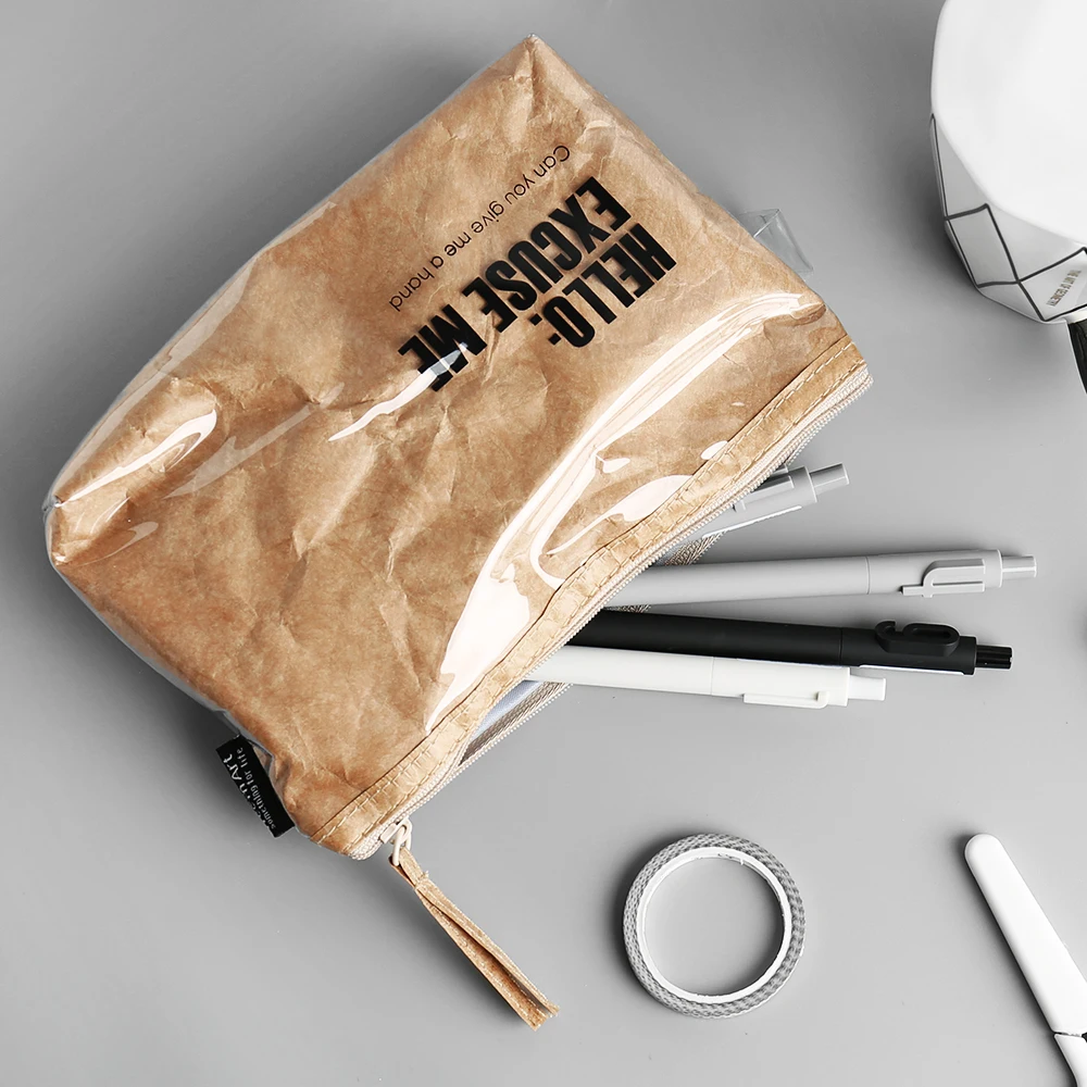 TUTU PVC pen bag student stationery bag creative waterproof storage large capacity cosmetic bag H0593