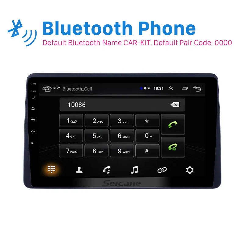 Автомобильный GPS радиоприемник Seicane 10 1 дюйма Bluetooth сенсорный экран HD Android 8 для Renault