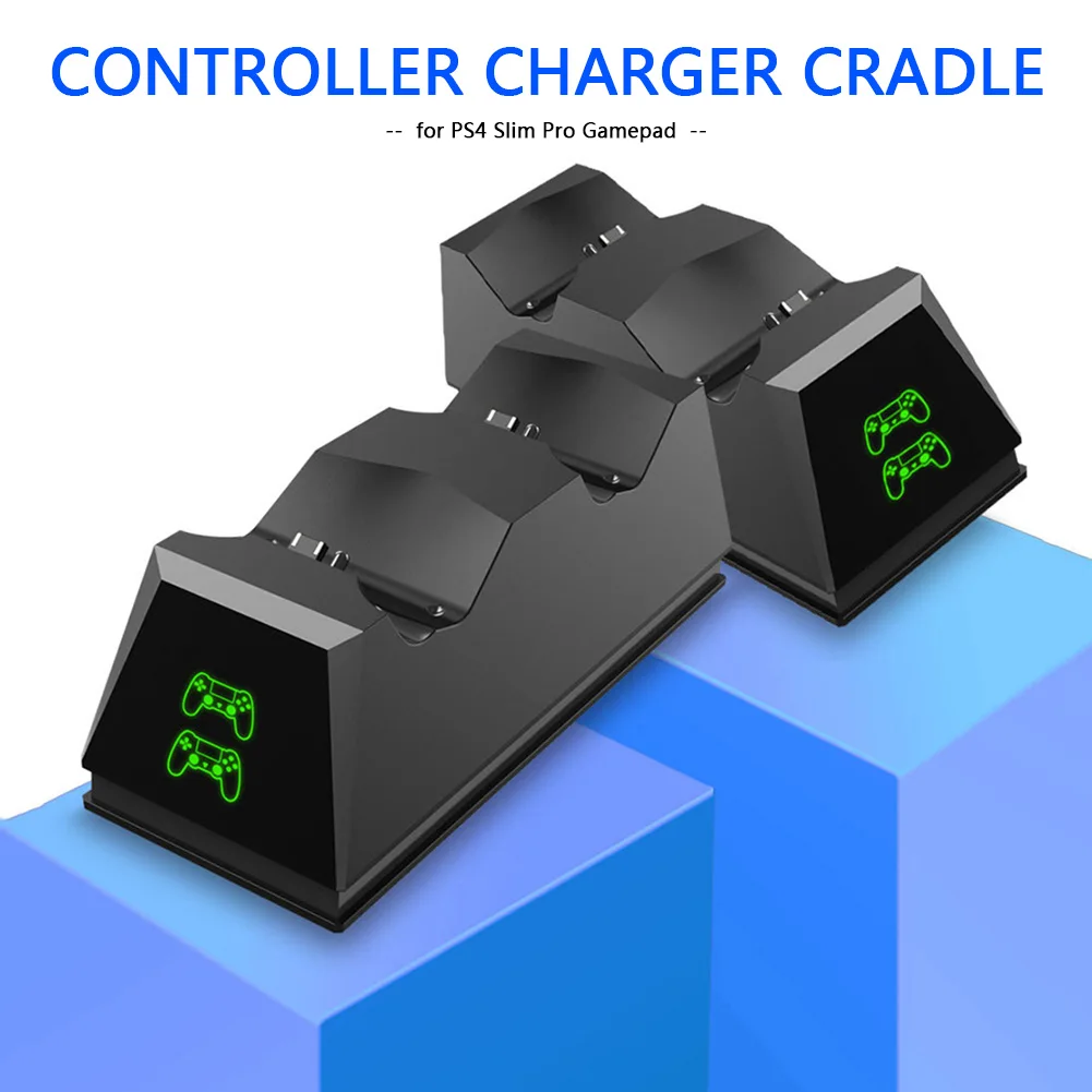 

for PS4 Slim Pro Gamepad Charging Cradle Dual USB Charger Joystick Wireless Controller Station Power Stand Game Accessories