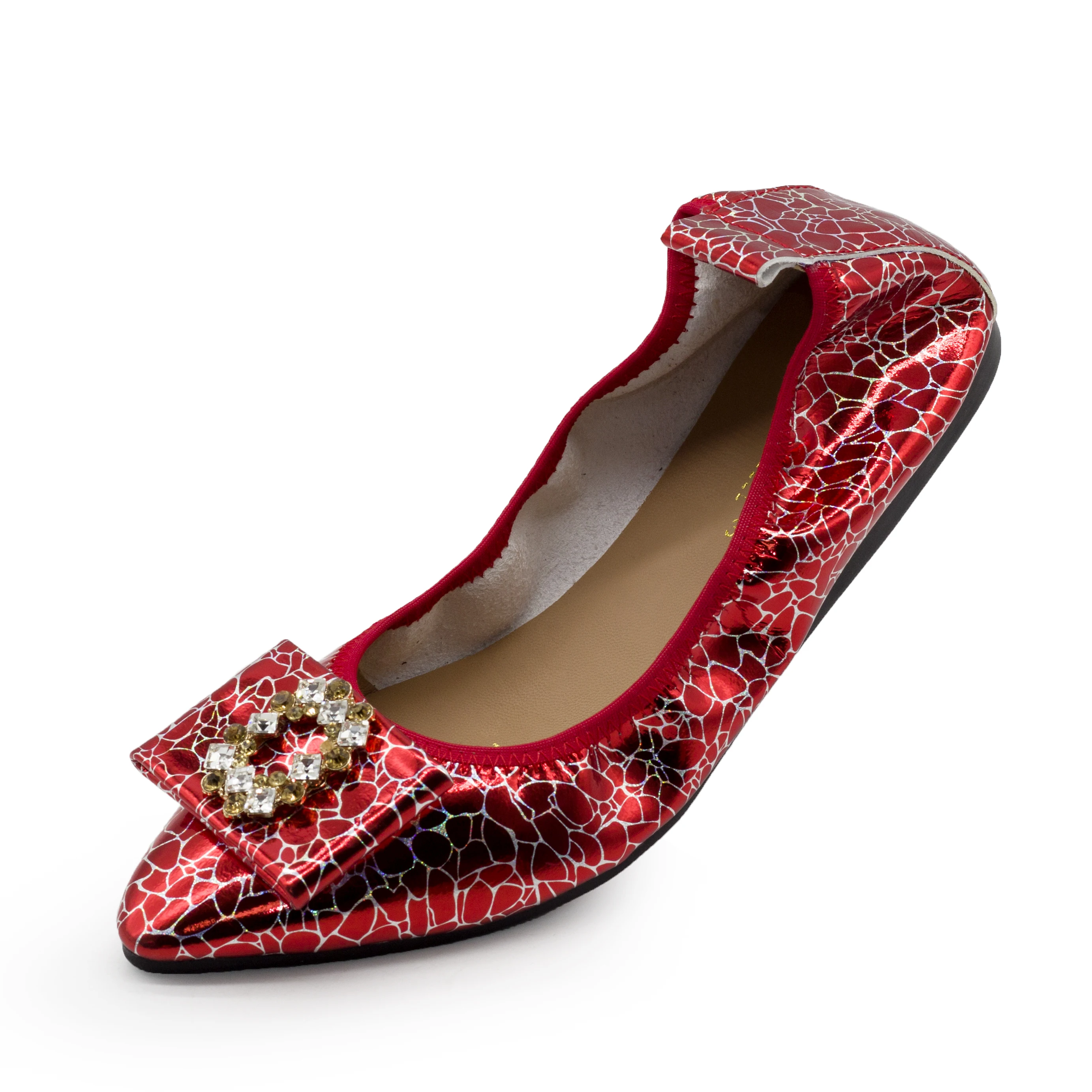 167-1 Plus Size 43 Wide Pointed Toe Fashion Casual Shoes Women Ladies Ballet Flats Comfort Loafers Women's Leather Flat Shoes