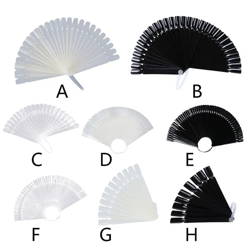 12/32/50 советы накладные дизайн ногтей гель лак вентилятор Форма Цвет карты Пластик