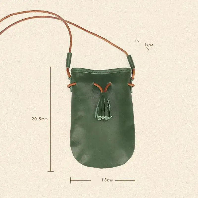 

YourSeason 2021 Ladies Shoulder Vintage Mobile Phone Bag Solid Color Cowhide Women Mini Bags Genuine Leather