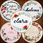 Творческий Набор для вышивки сделай сам для начинающих, тканевые нитки, материал, сумка, художественное цветочное растение, буквы, шитье инструменты для шитья с кольцом