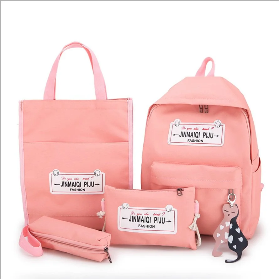4 шт./компл., школьный рюкзак для девочек-подростков от AliExpress WW