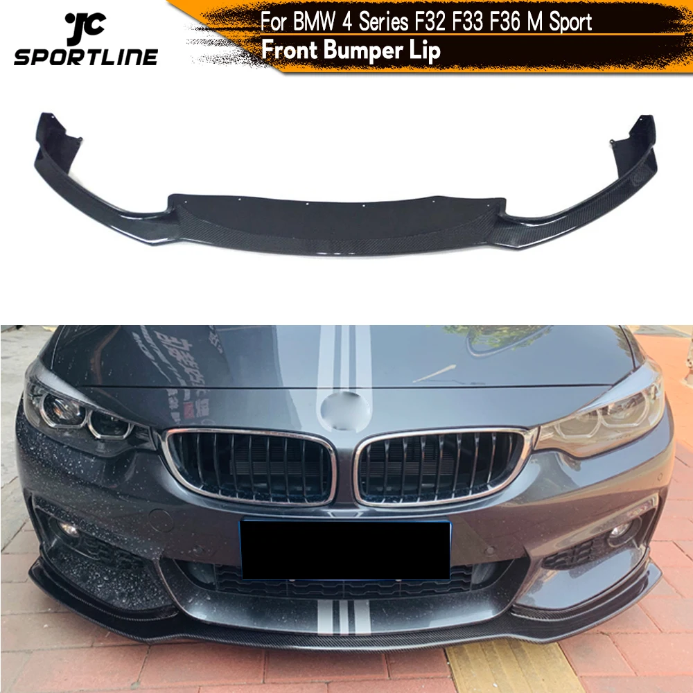 For BMW 4 Series F32 F33 F36 M Sport 2014 - 2018 Front Bumper Lip Spoiler Splitters Carbon Fiber / FRP