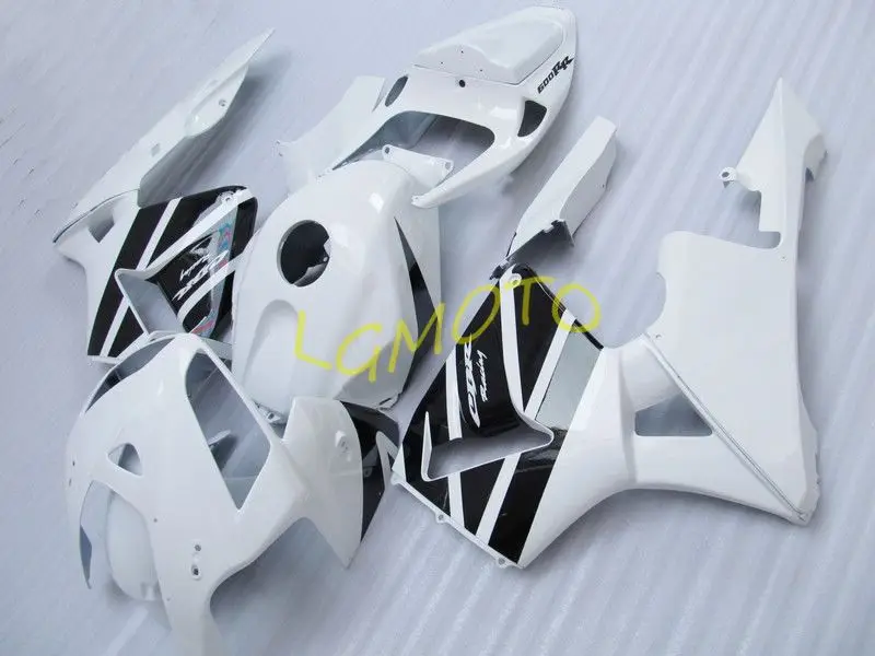 

free custom honda cbr600rr f5 2005-2006 bodywork F5 05-06 cowling HONDA CBR600 RR F5 2005-2006 fairings kit #K38DY WHITE BLACK