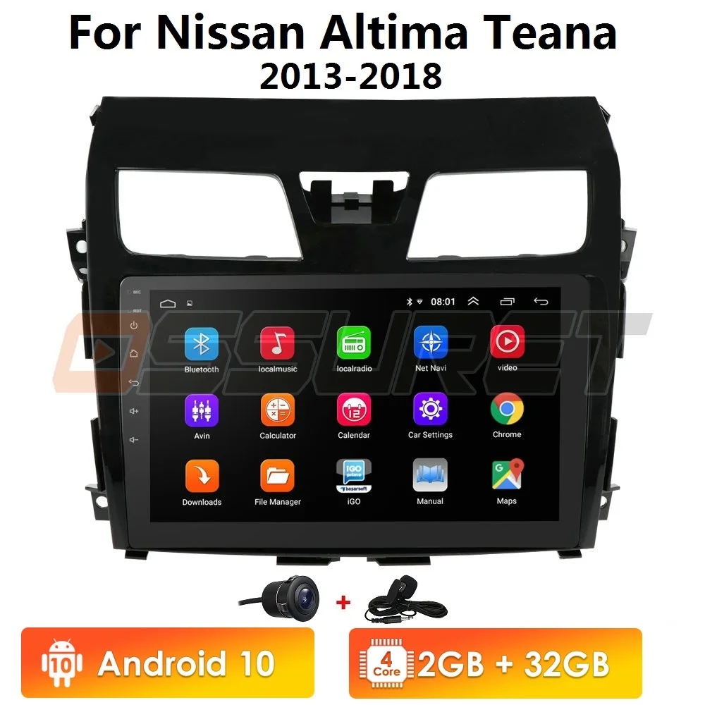 Автомобильный DVD-плеер с четырехъядерным процессором Android 2013 32 ГБ для Nissan Teana Altima