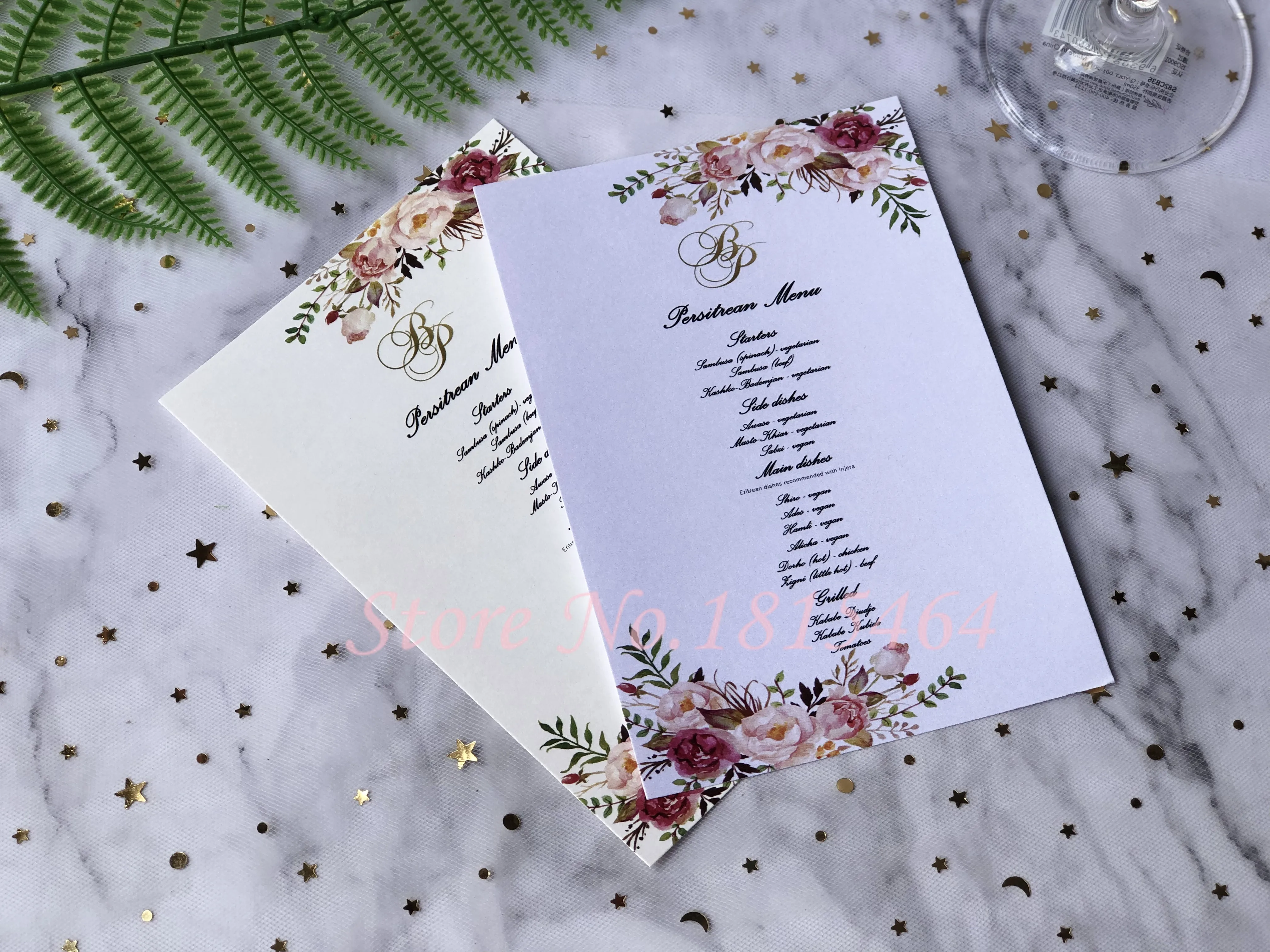 50 шт./лот персонализированные дизайнерские открытки меню индивидуальная