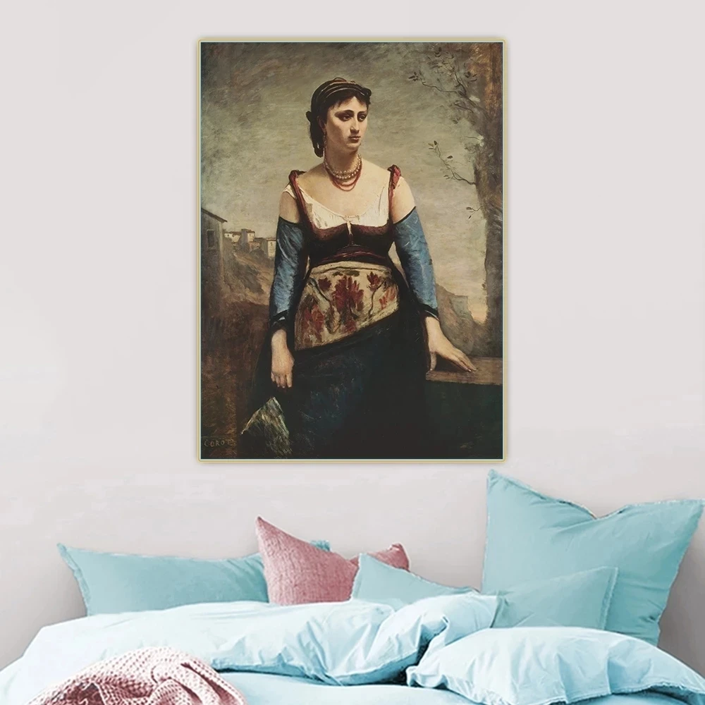 

Modular Citon Jean Camille Corot Agostina Canvas Pictures Painting Home Decor Print Poster Living Room Modern No Frame Wall Art