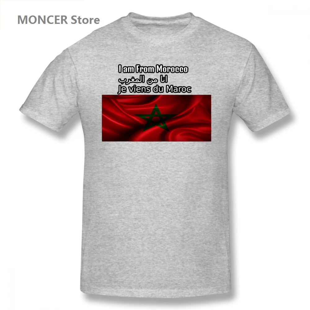 

I Am From Morocco Morocco Men's Basic Short Sleeve T-Shirt Graphic Funny R178 Top tee