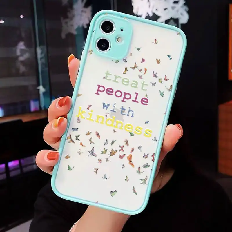 

Harry Styles Treat People With Kindness Phone Cases matte transparent For blue iPhone 7 8 x xs xr 11 12 pro plus max mini