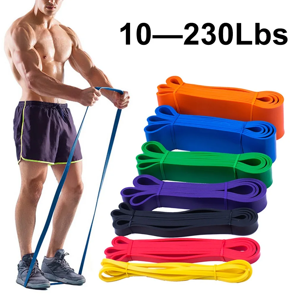 

Unisex Fitness 208cm Rubber Resistance Bands Yoga Band Pilates Elastic Loop Crossfit Expander Strength gym Exercise Equipment