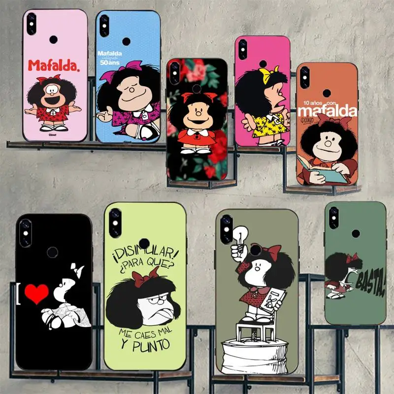 

mafalda Phone Case For Xiaomi redmi mi note 9 9a 8 8a 10 9 9s 8 8t 7 9t 10 pro max cover
