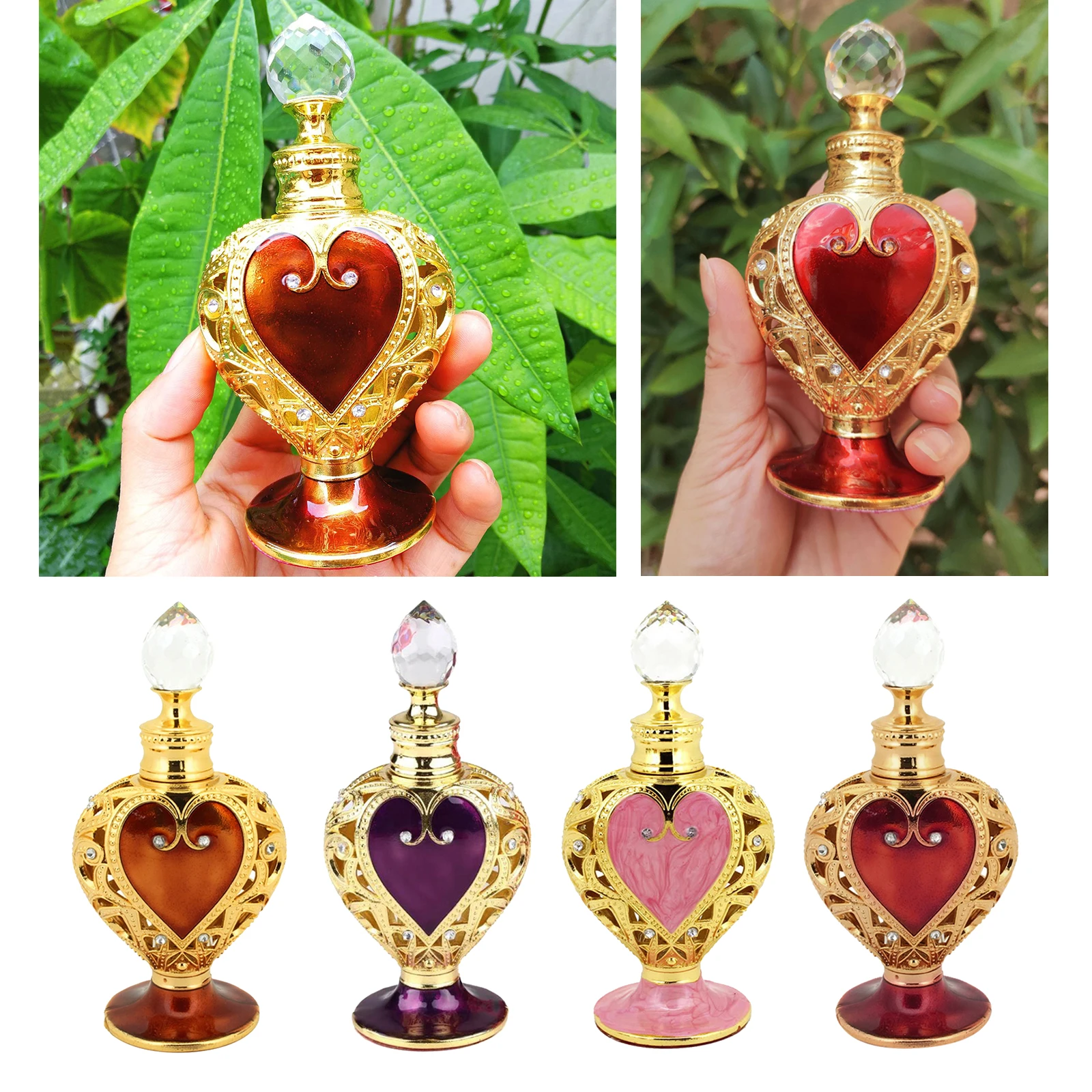 

Mini Portable Refillable Perfume Fragrance Bottle Container 12ml Leak-proof
