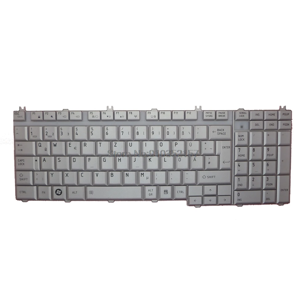 

GR Laptop Keyboard For Toshiba For Satellite P300 P305 L500 L350 L355 X300 PK130733B16 V109202BK1 Germany silver new