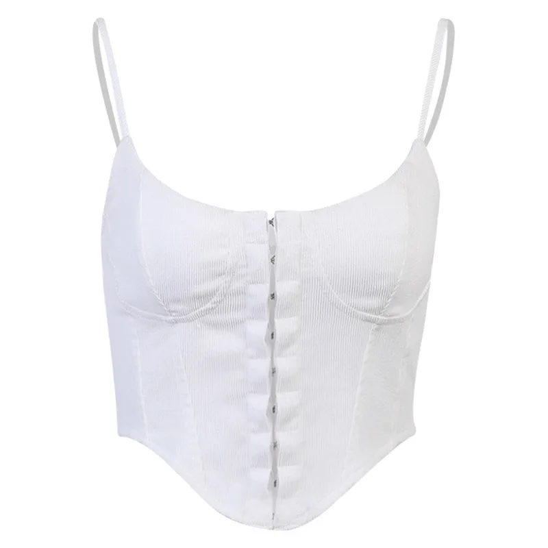

New Corduroy Tube Corset Crop Tops Women Sexy Deep V-Neck Halter Sleeveless Tshirt Summer Backless Tank Tops Club Party Outfits