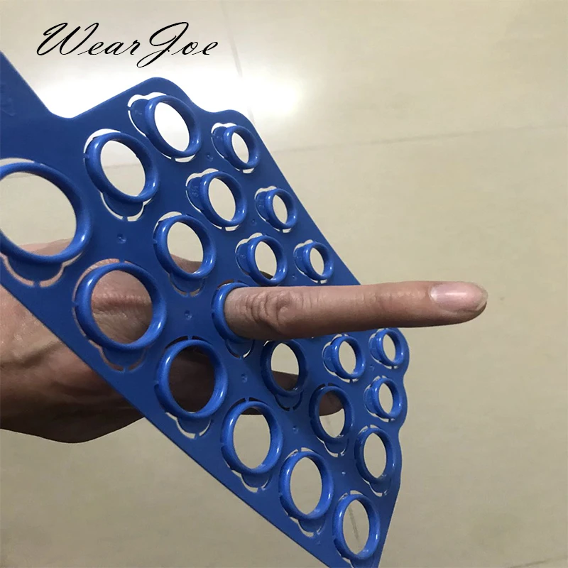 

Retail Jewelry Ring Sizer Tool US Size 23Pcs/Set Plastic Ring Measuring Template Convenient Ring Finger Sizer Gauges 2-13 Tester