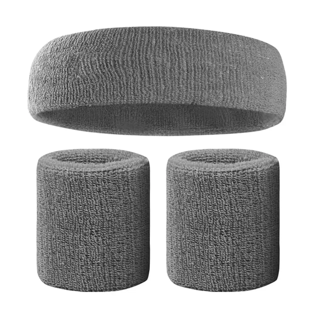 

Fitness Elastic Headband Breathable Sweat Absorbent Sweatband Hair Band Head Wrap Sportswear Sweatband Cotton Set New