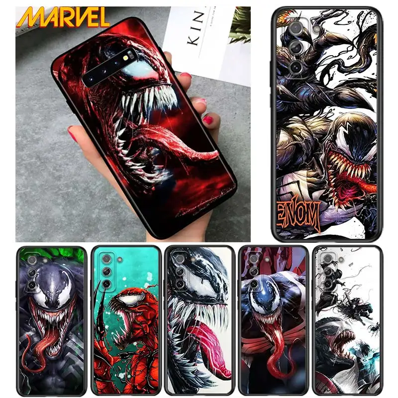 

Venom Marvel cool for Samsung Galaxy S21 Ultra Plus Note 20 10 9 8 S10 S9 S8 S7 S6 Edge Plus Soft Black Phone Case